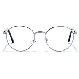 GRAVIATE by Coolwinks E10C6652 Glossy Silver Full Frame Round Eyeglasses for Men and Women