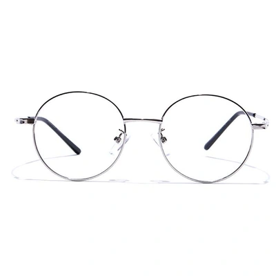 GRAVIATE by Coolwinks E10C7511 Glossy Silver Full Frame Round Eyeglasses for Men and Women