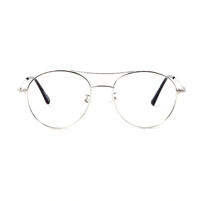 GRAVIATE by Coolwinks E25A5729 Glossy Silver Full Frame Round Eyeglasses for Men and Women