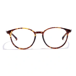 GRAVIATE by Coolwinks E18A7281 Glossy Tortoise Full Frame Round Eyeglasses for Men and Women