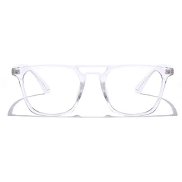 GRAVIATE by Coolwinks E50B6954 Glossy Transparent Full Frame Retro Square Eyeglasses for Men and Women