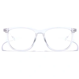 GRAVIATE by Coolwinks E50B7390 Glossy Transparent Full Frame Retro Square Eyeglasses for Men and Women