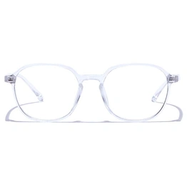 GRAVIATE by Coolwinks E50C7381 Glossy Transparent Full Frame Round Eyeglasses for Men and Women