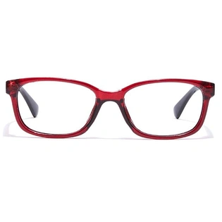 GRAVIATE by Coolwinks E33A7121 Glossy Wine Full Frame Rectangle Eyeglasses for Kids