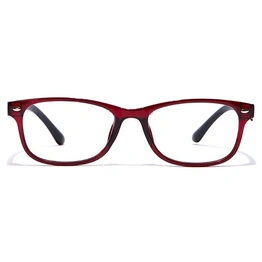 GRAVIATE by Coolwinks E33A7143 Glossy Wine Full Frame Rectangle Eyeglasses for Kids