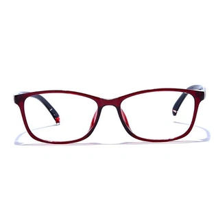 GRAVIATE by Coolwinks E33A6585 Glossy Wine Full Frame Rectangle Eyeglasses for Men and Women