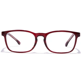 GRAVIATE by Coolwinks E33A7426 Glossy Wine Full Frame Rectangle Eyeglasses for Men and Women