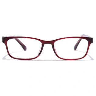 GRAVIATE by Coolwinks E33A7435 Glossy Wine Full Frame Rectangle Eyeglasses for Men and Women