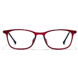 GRAVIATE by Coolwinks E33A7454 Glossy Wine Full Frame Rectangle Eyeglasses for Men and Women