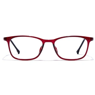 GRAVIATE by Coolwinks E33A7454 Glossy Wine Full Frame Rectangle Eyeglasses for Men and Women