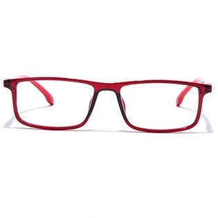 GRAVIATE by Coolwinks E33A7690 Glossy Wine Full Frame Rectangle Eyeglasses for Men and Women