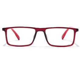 GRAVIATE by Coolwinks E33A7705 Glossy Wine Full Frame Rectangle Eyeglasses for Men and Women