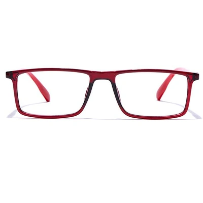 GRAVIATE by Coolwinks E33A7705 Glossy Wine Full Frame Rectangle Eyeglasses for Men and Women