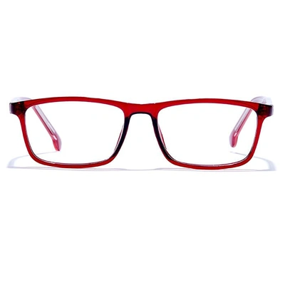 GRAVIATE by Coolwinks E33B6468 Glossy Wine Full Frame Rectangle Eyeglasses for Men and Women