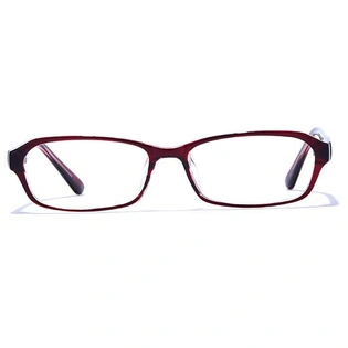 GRAVIATE by Coolwinks E33B6643 Glossy Wine Full Frame Rectangle Eyeglasses for Women