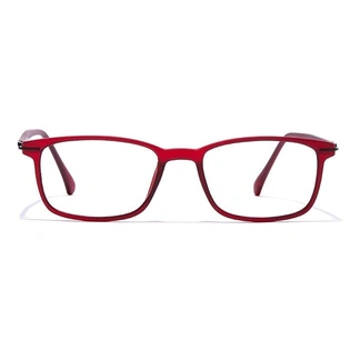 GRAVIATE by Coolwinks E33B7407 Matte Wine Full Frame Rectangle Eyeglasses for Men and Women