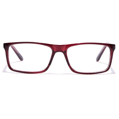 GRAVIATE by Coolwinks E33B7418 Glossy Wine Full Frame Rectangle Eyeglasses for Men and Women