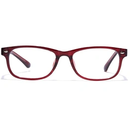 GRAVIATE by Coolwinks E33B7424 Glossy Wine Full Frame Rectangle Eyeglasses for Men and Women