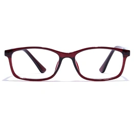 GRAVIATE by Coolwinks E33B7496 Glossy Wine Full Frame Rectangle Eyeglasses for Men and Women