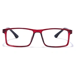 GRAVIATE by Coolwinks E33B7649 Glossy Wine Full Frame Rectangle Eyeglasses for Men and Women