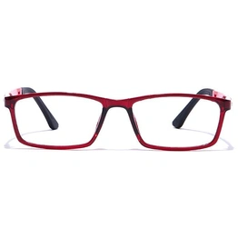 GRAVIATE by Coolwinks E33B7666 Glossy Wine Full Frame Rectangle Eyeglasses for Men and Women