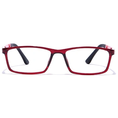 GRAVIATE by Coolwinks E33B7666 Glossy Wine Full Frame Rectangle Eyeglasses for Men and Women