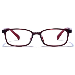 GRAVIATE by Coolwinks E33C6595 Glossy Wine Full Frame Rectangle Eyeglasses for Men and Women