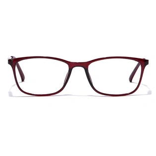 GRAVIATE by Coolwinks E33C7094 Glossy Wine Full Frame Rectangle Eyeglasses for Men and Women