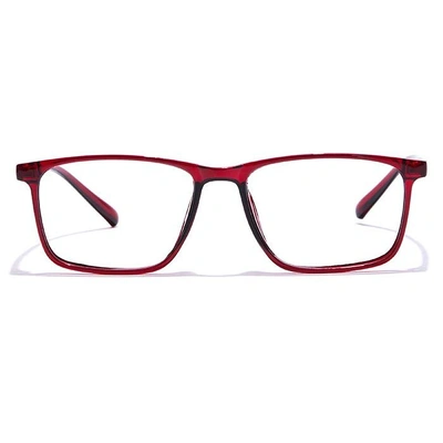 GRAVIATE by Coolwinks E33C7317 Glossy Wine Full Frame Rectangle Eyeglasses for Men and Women