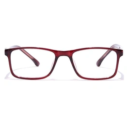 GRAVIATE by Coolwinks E33C7422 Glossy Wine Full Frame Rectangle Eyeglasses for Men and Women