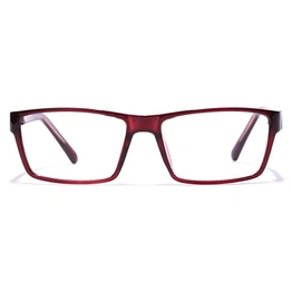 GRAVIATE by Coolwinks E33C7428 Glossy Wine Full Frame Rectangle Eyeglasses for Men and Women