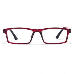 GRAVIATE by Coolwinks E33C7646 Glossy Wine Full Frame Rectangle Eyeglasses for Men and Women