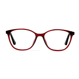 GRAVIATE by Coolwinks E16C5621 Glossy Wine Full Frame Retro Square Eyeglasses for Men and Women