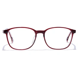 GRAVIATE by Coolwinks E33A7492 Glossy Wine Full Frame Retro Square Eyeglasses for Men and Women