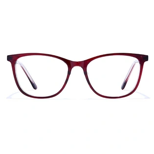 GRAVIATE by Coolwinks E33B6672 Glossy Wine Full Frame Retro Square Eyeglasses for Men and Women