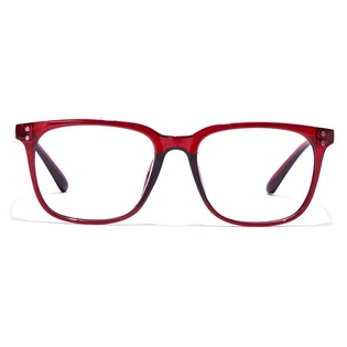 GRAVIATE by Coolwinks E33B7265 Glossy Wine Full Frame Retro Square Eyeglasses for Men and Women