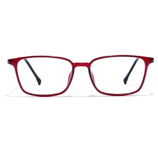 GRAVIATE by Coolwinks E33B7450 Glossy Wine Full Frame Retro Square Eyeglasses for Men and Women