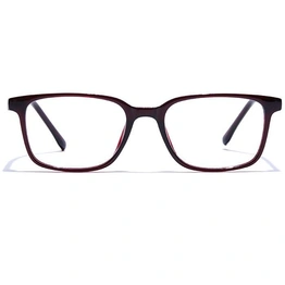 GRAVIATE by Coolwinks E33B7498 Glossy Wine Full Frame Retro Square Eyeglasses for Men and Women