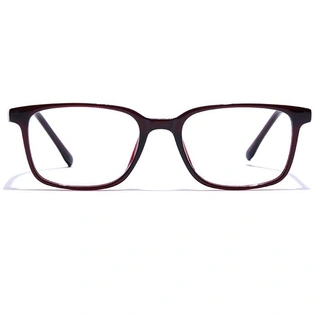 GRAVIATE by Coolwinks E33B7498 Glossy Wine Full Frame Retro Square Eyeglasses for Men and Women