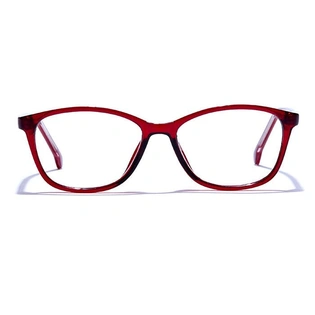 GRAVIATE by Coolwinks E33C6465 Glossy Wine Full Frame Retro Square Eyeglasses for Men and Women