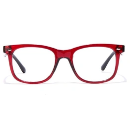 GRAVIATE by Coolwinks E33C7131 Glossy Wine Full Frame Retro Square Eyeglasses for Men and Women