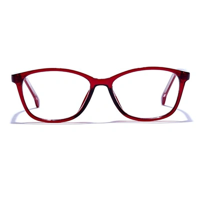 GRAVIATE by Coolwinks E50B7626 Glossy Wine Full Frame Retro Square Eyeglasses for Men and Women