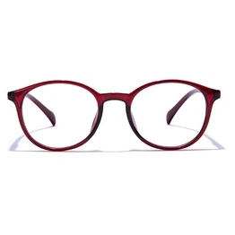 GRAVIATE by Coolwinks E33A7677 Glossy Wine Full Frame Round Eyeglasses for Men and Women