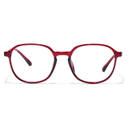 GRAVIATE by Coolwinks E33B7325 Glossy Wine Full Frame Round Eyeglasses for Men and Women