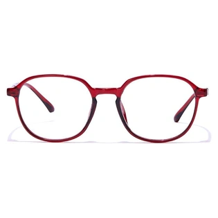 GRAVIATE by Coolwinks E33B7325 Glossy Wine Full Frame Round Eyeglasses for Men and Women