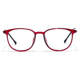 GRAVIATE by Coolwinks E33B7448 Glossy Wine Full Frame Round Eyeglasses for Men and Women