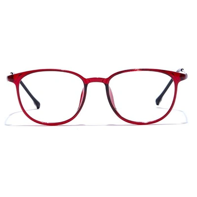 GRAVIATE by Coolwinks E33B7448 Glossy Wine Full Frame Round Eyeglasses for Men and Women