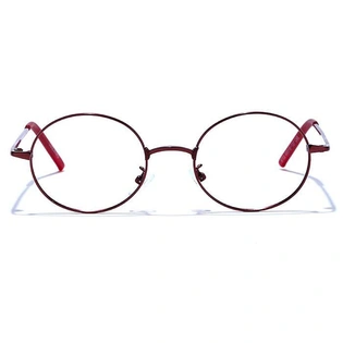 GRAVIATE by Coolwinks E33C6636 Glossy Wine Full Frame Round Eyeglasses for Men and Women