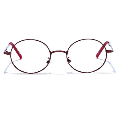 GRAVIATE by Coolwinks E33C6636 Glossy Wine Full Frame Round Eyeglasses for Men and Women