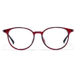 GRAVIATE by Coolwinks E33C7452 Glossy Wine Full Frame Round Eyeglasses for Men and Women